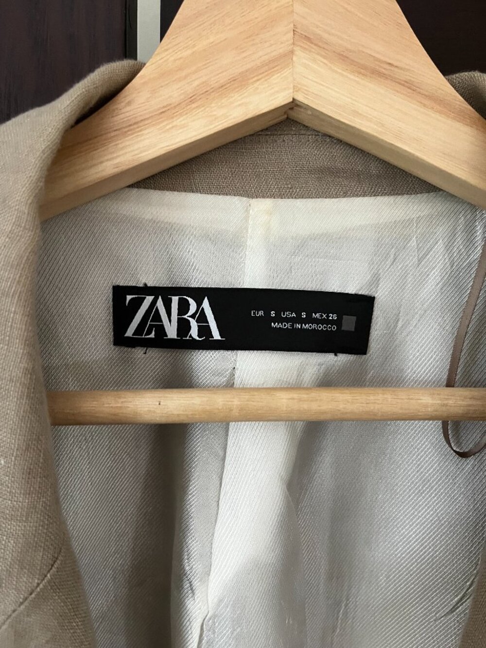 Zara Linen Balzer Size Small - Picture 5 of 8
